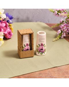 FLORAL SERENADE STONEWARE LOVELY MUM MINI VASE WITH GIFT BOX
