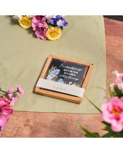 FLORAL SERENADE SLATE FRIENDSHIP COASTER WITH GIFT BOX **