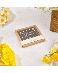 FLORAL SERENADE SLATE TOGETHER WE MAKE A FAMILY COASTER WITH GIFT BOX **
