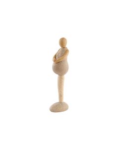PREGNANT PEBBLE LADY ORNAMENT NATURAL POLYRESIN+++