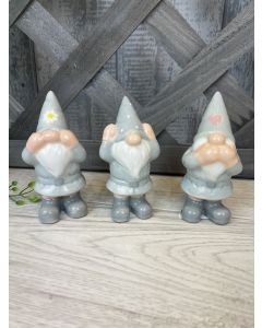GONK NO EVIL ORNAMENT S/3 GREY*2022*++