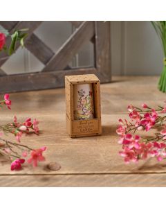 GARDEN BIRDS STONEWARE THANK YOU MINI VASE WITH GIFT BOX