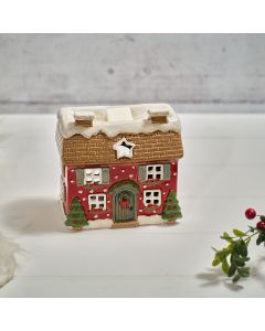 HOLLY COTTAGE STONEWARE HOUSE WAX MELT BURNER