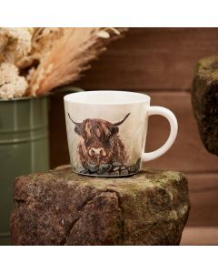 DOUGAL HIGHLAND COW MUG STONEWARE