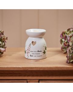 FLORAL HOME BLESS THIS HOME CERAMIC WAX MELT BURNER+