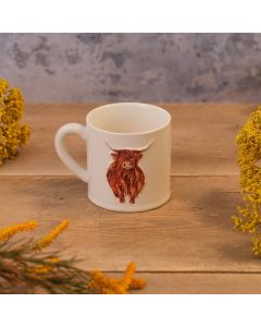 HIGHLAND COW EMBOSSED STONEWARE MUG WITH GIFT BOX **