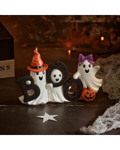CREEPY CUTIES RESIN TRIPLE GHOST BOO ORNAMENT