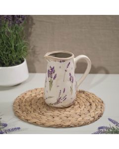 LAVENDER STONEWARE CRACKLE EFFECT SMALL DECORATIVE JUG