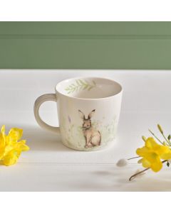 MEADOW FIELDS BUNNY STONEWARE MUG GIFT BOXED **