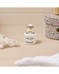 SHEEP RESIN MY FIRST TOOTH AND CURL KEEPSAKE BOX
