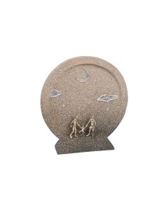 FAMILY MOON BLOCK NATURAL SPECKLED POLYRESIN+++