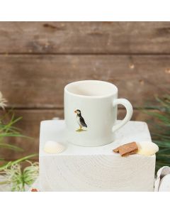 EMBOSSED PUFFIN STONEWARE MUG