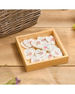 MARBLE ROBIN SENTIMENT HEART PEBBLE 6 ASSTD WHITE WITH QUOTE PACK 36