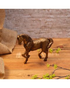 HORSE RESIN BRONZE EFFECT POSED ORNAMENT
