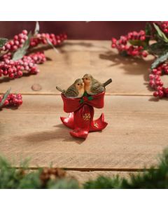 ROBIN RESIN BOW ORNAMENT