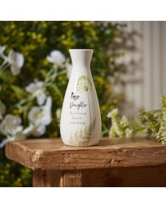 SPRING COTTAGE DAUGHTER BUD VASE CERAMIC WITH GREEN DANDELION++