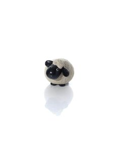 SHEEP TERRACOTTA WITH GLAZED BLACK FACE SHEEP ORNAMENT SMALL