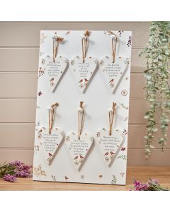 ROBIN SENTIMENT HANGER 6 ASSTD 36/9DS STAND CERAMIC **