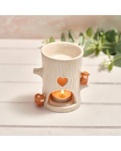 TINY WORLD BOXED HIGHLAND COW TREE SHAPED CERAMIC WAX MELT BURNER