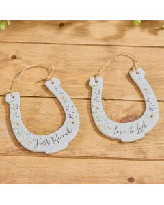 CERAMIC BOXED HORSESHOE HANGER 2 ASSTD