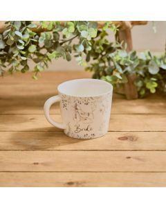 WEDDING BRIDE SHOES STONEWARE MUG