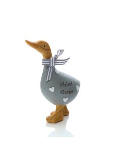 WELSH FFRIND GORAU RESIN STANDING DUCK ORNAMENT