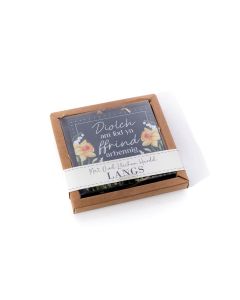 WELSH DAFFODIL FFRIND SLATE COASTER WITH GIFT BOX **