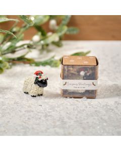 CHRISTMAS TINY WORLD RESIN SHEEP KEEPSAKE ORNAMENT WITH GIFT BOX **