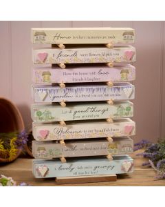 COTTAGE GARDEN LARGE WOOD TABLETOP BLOCK 3D PARTS 8 ASSTD STAND 32