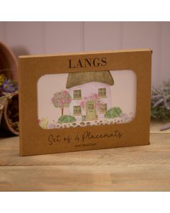COTTAGE GARDEN SCENE HEAT RESISTANT PLACEMAT BOX OF 4