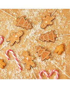 XMAS GINGERBREAD TREE STICK 2 ASSTD NATURAL WOOD++