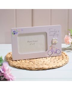 COTTAGE GARDEN FAMILY IS EVERYTHING WOOD PHOTO FRAME