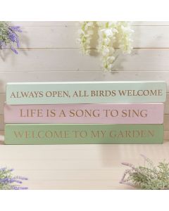 CHUNKY ENGRAVED WOOD GARDEN BLOCK 3 ASSTD WORDING