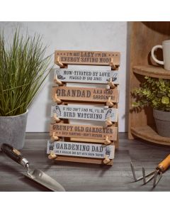 FEATHERED FELLAS WOOD TABLETOP BLOCK 6 ASST STAND 36