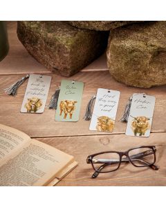 DOUGAL HIGHLAND COW CARD BOOKMARK 4 ASSTD 48/TRAY WITH QUOTE