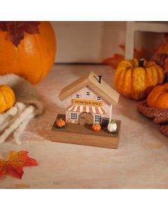 HARVEST HOME WOOD PUMPKIN SPICE DECORATIVE CAFE HOUSE WOOD BLOCK