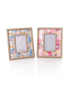 LUXE FLORAL WOOD FRAME 2 ASSTD
