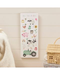 MINI FARM ANIMALS BABY WOOD PLAQUE