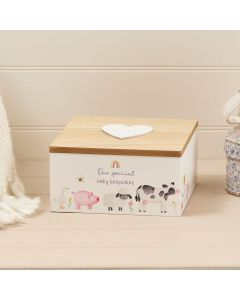 MINI FARM OUR SPECIAL KEEPSAKES WOOD BOX WITH 3D HEART