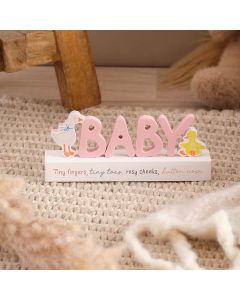 MINI FARM MABEL THE GOOSE CUT OUT WOOD BABY BLOCK