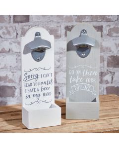 MALE HUMOUR BOTTLE OPENER 2 ASSTD GREY OR WHITE WOOD