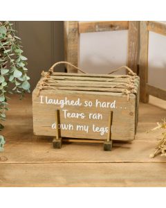 HUMOROUS SAYINGS TO MAKE YOU SMILE RUSTIC FIR WOOD PLAQUES 6 ASSTD WITH RACK 24
