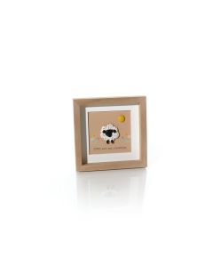 SHEEP FRAMED EWE ARE MY SUNSHINE PUN EASEL PLAQUE WITH 3D RESIN PEBBLE SHEEP