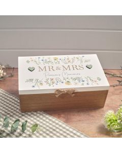 WEDDING MR AND MRS FOREVER PRECIOUS MEMORIES KEEPSAKE BOX
