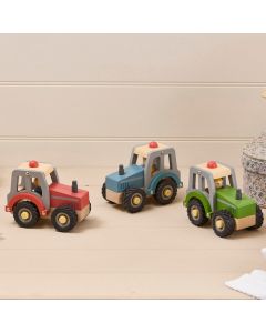 WOODEN TRACTOR 12 MONTHS+ BOXED 3 ASSTD COLOURS++