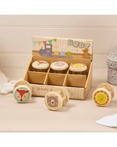 WOODEN ANIMAL RATTLE 0 YEARS+ 3 ASSTD DESIGNS WITH DISPLAY 24++