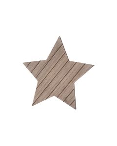 STAR PLAQUE MEDIUM NATURAL SLATTED WOOD*++