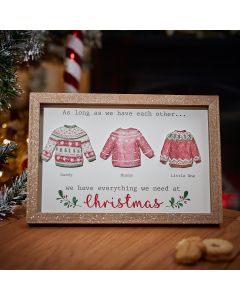 XMAS FAMILY OF 3 JUMPER 3D PLAQUE