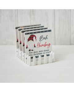 BAH HUMBUG HANGER 4 ASSTD 24/STAND+++