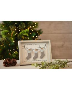 FAMILY OF 3 XMAS PLAQUE+++